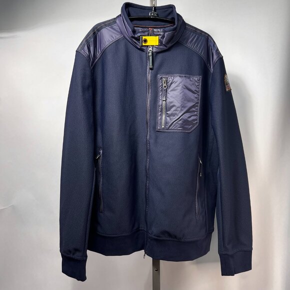 PARAJUMPERS Nolan Hybrid Jacket Navy Blue Men's XXL NWT - Picture 2 of 9